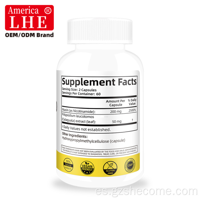 Shecome Advanced Capsules Nicotinamida Salud de la piel